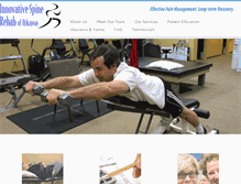 Tablet Screenshot of innovativespinerehab.com